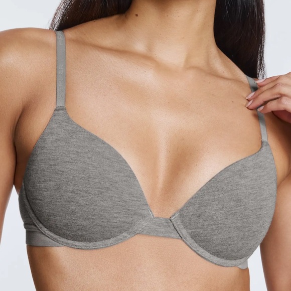 pepper Other - Pepper Supima Cotton Lift Up Bra in Heather Grey Size 34A Underwire Padded